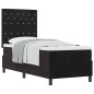 Letto a Molletta con Materasso vidaXL Nero 80x200 cm Velluto