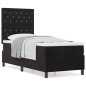 Letto a Molletta con Materasso vidaXL Nero 80x200 cm Velluto