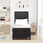 Letto a Molletta con Materasso vidaXL Nero 80x200 cm Velluto