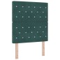 Letto Box Spring con Materasso vidaXL Verde Scuro 80x200 cm Velluto