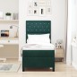 Letto Box Spring con Materasso vidaXL Verde Scuro 80x200 cm Velluto