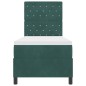Letto Box Spring con Materasso vidaXL Verde Scuro 80x200 cm Velluto