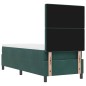 Letto Box Spring con Materasso vidaXL Verde Scuro 80x200 cm Velluto