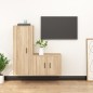 Set di Mobili Porta TV 2 pz Rovere Sonoma in Legno Multistrato Set di Mobili Porta TV 2 pz Rovere Sonoma in Legno Multistrato