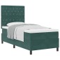 letto a box spring vidaXL con materasso verde scuro 90x200 cm in velluto letto a box spring vidaXL con materasso verde scuro 90x200 cm in velluto