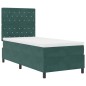 letto a box spring vidaXL con materasso verde scuro 90x200 cm in velluto letto a box spring vidaXL con materasso verde scuro 90x200 cm in velluto