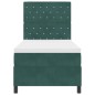 letto a box spring vidaXL con materasso verde scuro 90x200 cm in velluto letto a box spring vidaXL con materasso verde scuro 90x200 cm in velluto