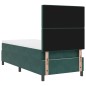 letto a box spring vidaXL con materasso verde scuro 90x200 cm in velluto letto a box spring vidaXL con materasso verde scuro 90x200 cm in velluto