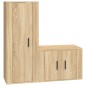 Set di Mobili Porta TV 2 pz Rovere Sonoma in Legno Multistrato Set di Mobili Porta TV 2 pz Rovere Sonoma in Legno Multistrato