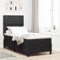 letto a molletta vidaXL con materasso nero 100x200 cm velluto