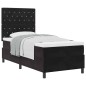 letto a molletta vidaXL con materasso nero 100x200 cm velluto
