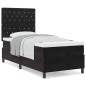 letto a molletta vidaXL con materasso nero 100x200 cm velluto