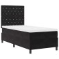 letto a molletta vidaXL con materasso nero 100x200 cm velluto