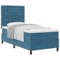 vidaXL Letto Box Spring con Materasso Blu Scuro 100x200 cm Velluto vidaXL Letto Box Spring con Materasso Blu Scuro 100x200 cm Velluto