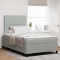 vidaXL Letto Box Spring con Materasso Grigio Chiaro Piccolo Doppio Velluto