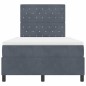 Letto a molle con materasso vidaXL Grigio scuro Piccolo doppio Velluto