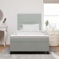 vidaXL Letto Box Spring con Materasso Grigio Chiaro 120x200 cm Velluto vidaXL Letto Box Spring con Materasso Grigio Chiaro 120x200 cm Velluto