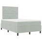 vidaXL Letto Box Spring con Materasso Grigio Chiaro 120x200 cm Velluto vidaXL Letto Box Spring con Materasso Grigio Chiaro 120x200 cm Velluto