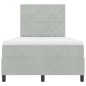 vidaXL Letto Box Spring con Materasso Grigio Chiaro 120x200 cm Velluto vidaXL Letto Box Spring con Materasso Grigio Chiaro 120x200 cm Velluto