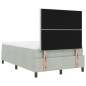 vidaXL Letto Box Spring con Materasso Grigio Chiaro 120x200 cm Velluto vidaXL Letto Box Spring con Materasso Grigio Chiaro 120x200 cm Velluto