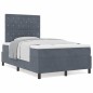 Letto a molle con materasso vidaXL Grigio scuro 120x200 cm Velluto Letto a molle con materasso vidaXL Grigio scuro 120x200 cm Velluto