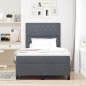 Letto a molle con materasso vidaXL Grigio scuro 120x200 cm Velluto Letto a molle con materasso vidaXL Grigio scuro 120x200 cm Velluto
