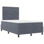 Letto a molle con materasso vidaXL Grigio scuro 120x200 cm Velluto Letto a molle con materasso vidaXL Grigio scuro 120x200 cm Velluto