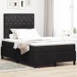 vidaXL Letto a Rete con Materasso Nero 120x200 cm Velluto
