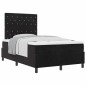 vidaXL Letto a Rete con Materasso Nero 120x200 cm Velluto
