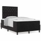 vidaXL Letto a Rete con Materasso Nero 120x200 cm Velluto