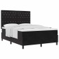 vidaXL Letto con Box Spring e Materasso Nero 140x190 cm Velluto
