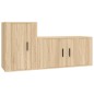 Set di Mobili Porta TV 2 pz Rovere Sonoma in Legno Multistrato