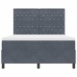 vidaXL Letto Box Spring con Materasso Grigio Scuro 160x200 cm Velluto vidaXL Letto Box Spring con Materasso Grigio Scuro 160x200 cm Velluto