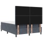 vidaXL Letto Box Spring con Materasso Grigio Scuro 160x200 cm Velluto vidaXL Letto Box Spring con Materasso Grigio Scuro 160x200 cm Velluto