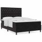 vidaXL Letto a Box con Materasso Nero 160x200 cm in Velluto vidaXL Letto a Box con Materasso Nero 160x200 cm in Velluto