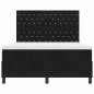 vidaXL Letto a Box con Materasso Nero 160x200 cm in Velluto vidaXL Letto a Box con Materasso Nero 160x200 cm in Velluto