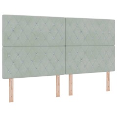 vidaXL Letto a Castello con Materasso Grigio Chiaro Super King in Velluto
