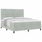 vidaXL Letto a Castello con Materasso Grigio Chiaro Super King in Velluto