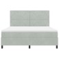 vidaXL Letto a Castello con Materasso Grigio Chiaro Super King in Velluto