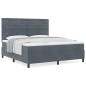 Letto a Box Spring vidaXL con Materasso Grigio Scuro Super King Velluto Letto a Box Spring vidaXL con Materasso Grigio Scuro Super King Velluto