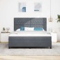 Letto a Box Spring vidaXL con Materasso Grigio Scuro Super King Velluto Letto a Box Spring vidaXL con Materasso Grigio Scuro Super King Velluto
