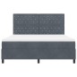 Letto a Box Spring vidaXL con Materasso Grigio Scuro Super King Velluto Letto a Box Spring vidaXL con Materasso Grigio Scuro Super King Velluto