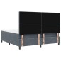 Letto a Box Spring vidaXL con Materasso Grigio Scuro Super King Velluto Letto a Box Spring vidaXL con Materasso Grigio Scuro Super King Velluto