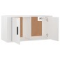 Set Mobili Porta TV 3 pz Bianco Lucido in Legno Multistrato Set Mobili Porta TV 3 pz Bianco Lucido in Legno Multistrato