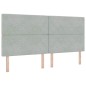 Letto a Molletta vidaXL con Materasso Grigio Chiaro 200x200 cm in Velluto Letto a Molletta vidaXL con Materasso Grigio Chiaro 200x200 cm in Velluto