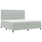 Letto a Molletta vidaXL con Materasso Grigio Chiaro 200x200 cm in Velluto Letto a Molletta vidaXL con Materasso Grigio Chiaro 200x200 cm in Velluto