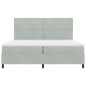 Letto a Molletta vidaXL con Materasso Grigio Chiaro 200x200 cm in Velluto Letto a Molletta vidaXL con Materasso Grigio Chiaro 200x200 cm in Velluto