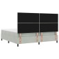 Letto a Molletta vidaXL con Materasso Grigio Chiaro 200x200 cm in Velluto Letto a Molletta vidaXL con Materasso Grigio Chiaro 200x200 cm in Velluto