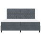 Letto a Molle VidaXL con Materasso Grigio Scuro 200x200 cm in Velluto
