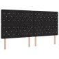 vidaXL Letto Box Spring con Materasso Nero 200x200 cm Velluto